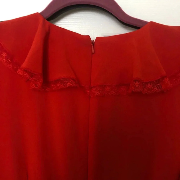 ! MIKAEL AGHAL
Ruffled Crepe De Chine Wide-leg Jumpsuit In Coral - Picture 7 of 8